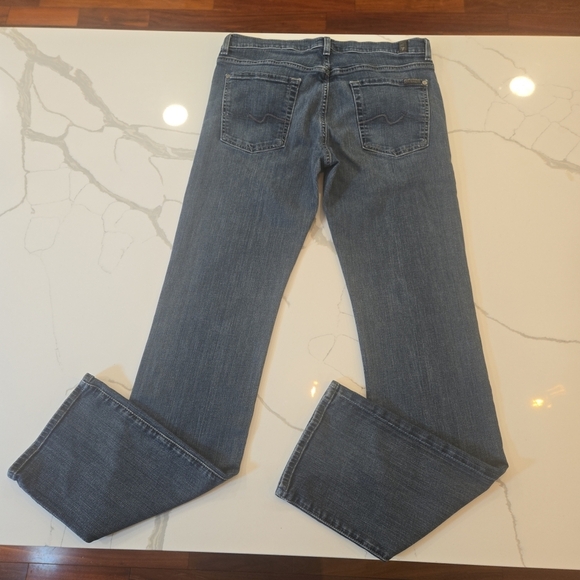 7 For All Mankind Standard Jeans Button Fly Straight Fit Blue Mens Size 33 - Picture 5 of 10